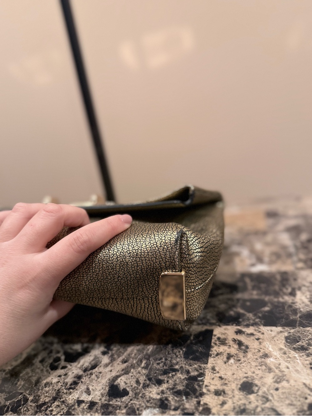 Coach Swagger Metallic Double Turnlock Shoulder Bag / Clutch - Picture 8 of 16